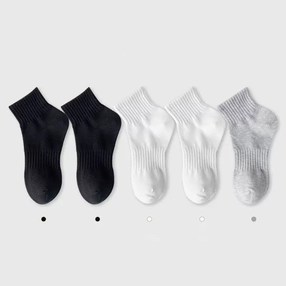 5 Paar Damen weiße Socken aus Baumwolle, rutschfeste Sportsocken, Y2k, Harajuku, Lolita, kurze Socken, Set
