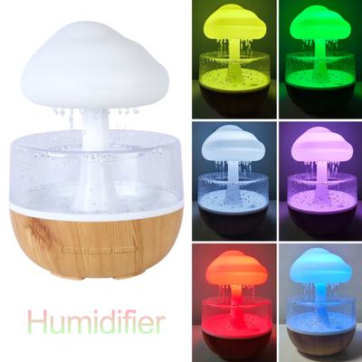 Cloud Rain Humidifier with 7 Colors LED Light Low Noise Creative Shape Aromatherapy Essential Oil Diffuser Mist Maker