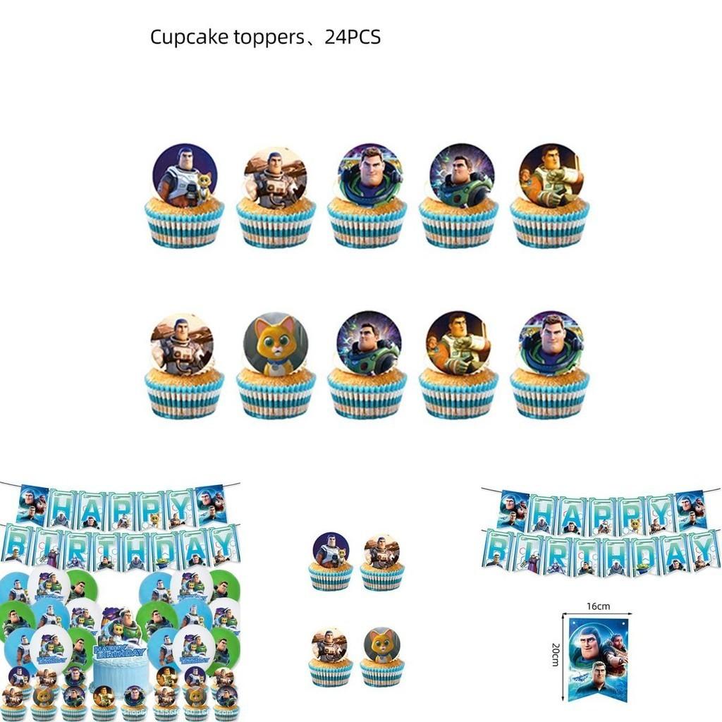 Buzz Lightyear Toy Story Birthday Party Decoration Set With Balloons Banner And Cake Toppers