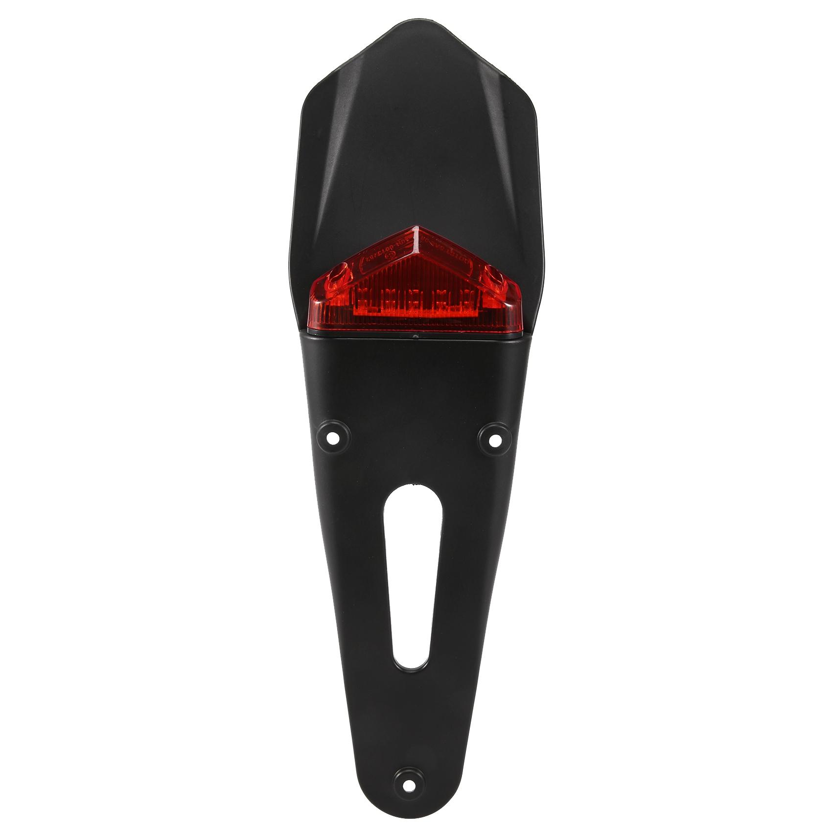 AA92-Rear Fender LED Brake Red Tail Motocross Motocross XR CRF KLX ENDURO EXC Black red