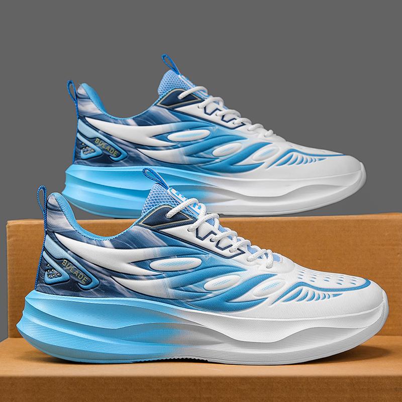YRZL Mens Sports Shoes Lightweight Breathable Men Running Shoes Non-Slip Durable Comfortable Soft Casual Outdoor Sport Sneakers