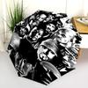 Hiphop Crew Boombox Folding Umbrella 8 Paraphenoid Bones Suitable For All Seasons Travel Umbrella Three Folds Outdoor