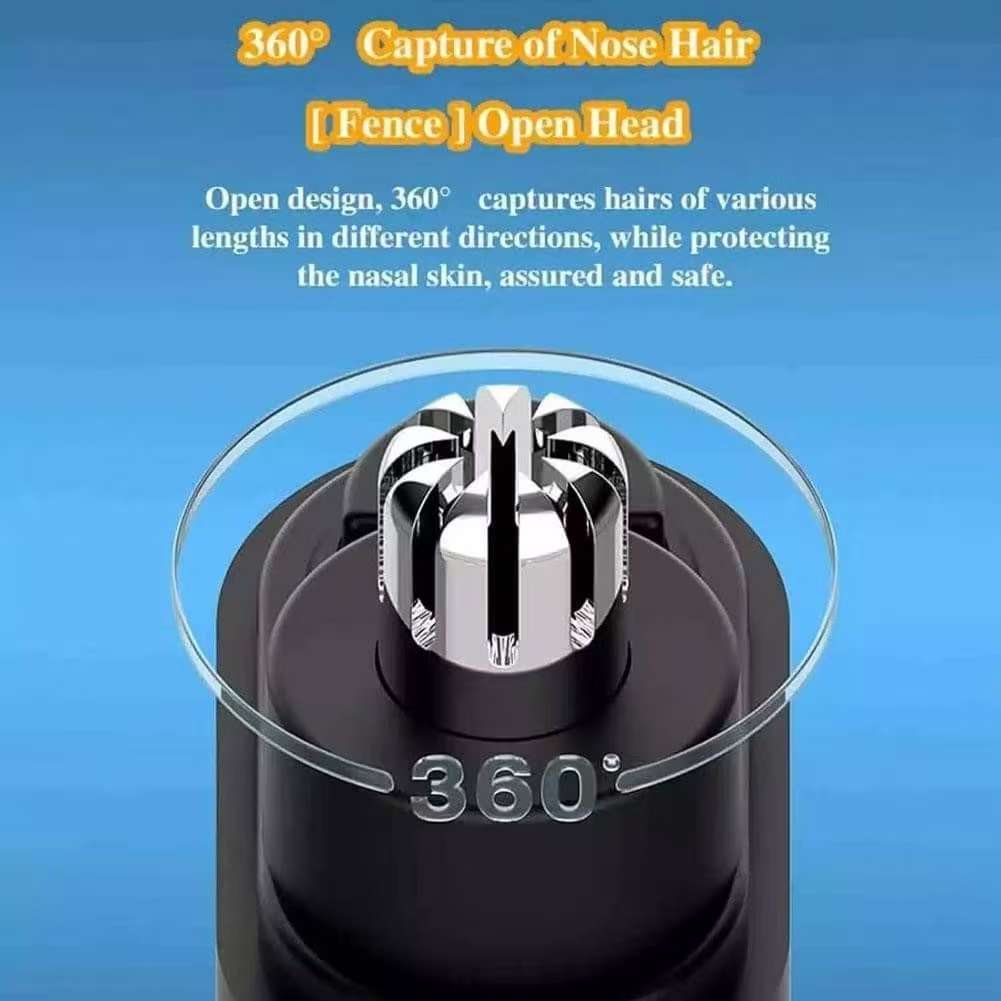 Electric Household Nose Hair Trimmer Cleaning Nostril Hair Removal Rechargeable Digital Shaver Round Head Removable