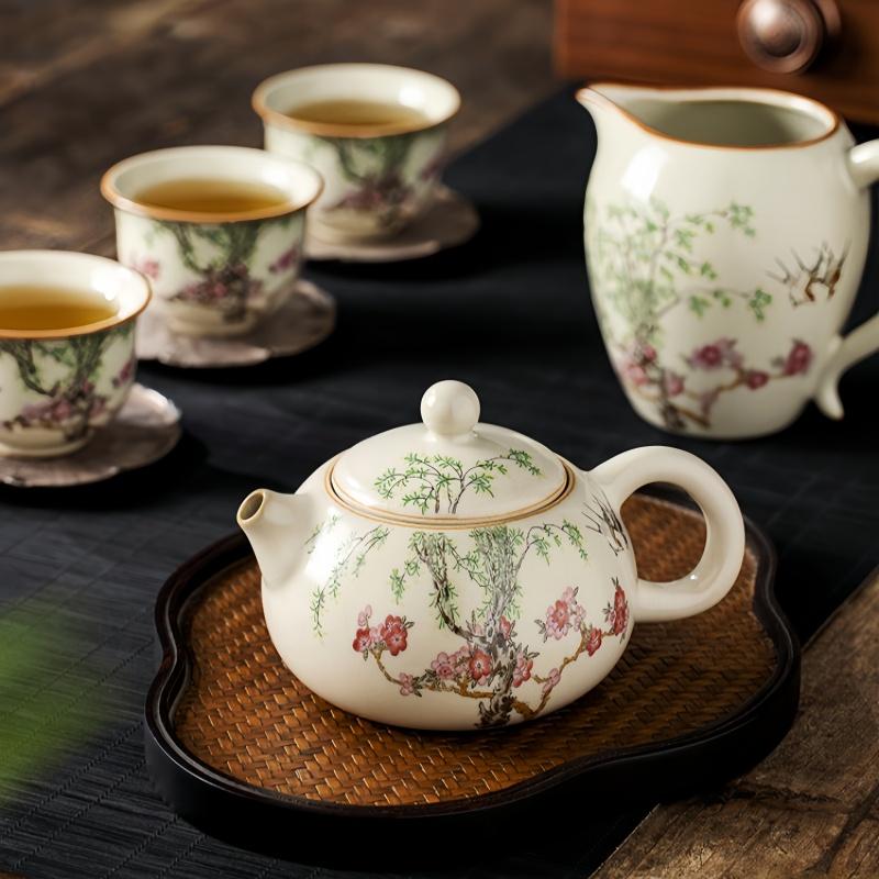 180ml Ru Kiln Ceramic Teapot Swallow Xishi Teapot Exquisite Tea Pot Can Raise Tea Ceremony Household Tea Maker Kungfu Tea Set