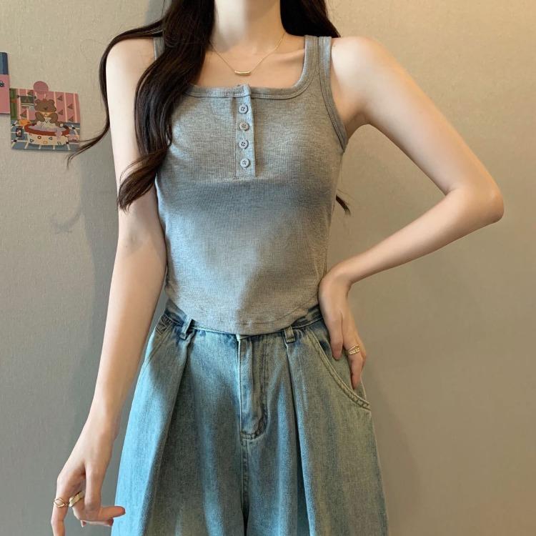 Versatile Button-up Backless Top with An Asymmetrical Curved Hem Suitable for Layering As A Base Layer or As A Bandeau Top One size fits all серый