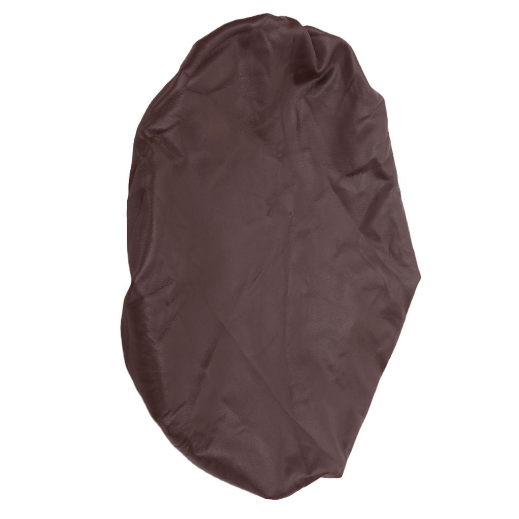 Bar Stool Round Cover PU Leather Stretch Water Proof Elastic Round Barber Shop Chair Cover Coffee Color