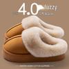 Women’s Waterproof Velvet-Lined Cotton Slippers: Warm, Anti-Slip, Wear-Resistant, Thick Sole for Indoor and Outdoor Use.