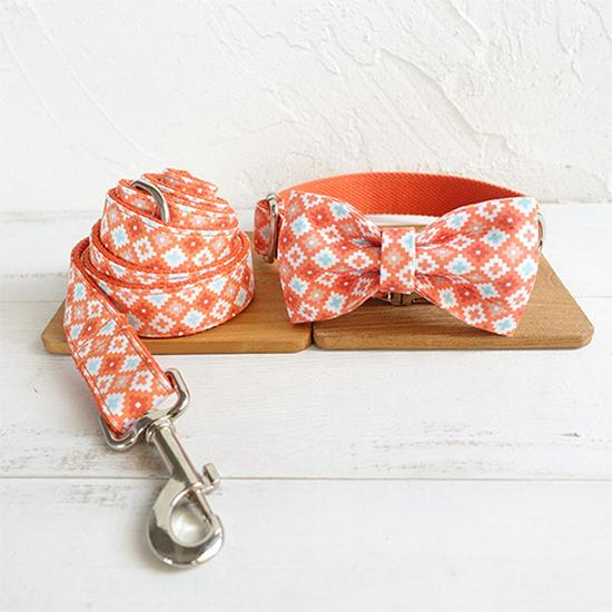 Double Layer Bow Dog Collar & Leash - UDC-065 by MUTTCO Extra Small