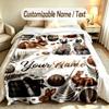 Other Similar Designs Theme Custom Blanket Personalized Name & Text Customized Soft Warm Throw Blanket Home Decor