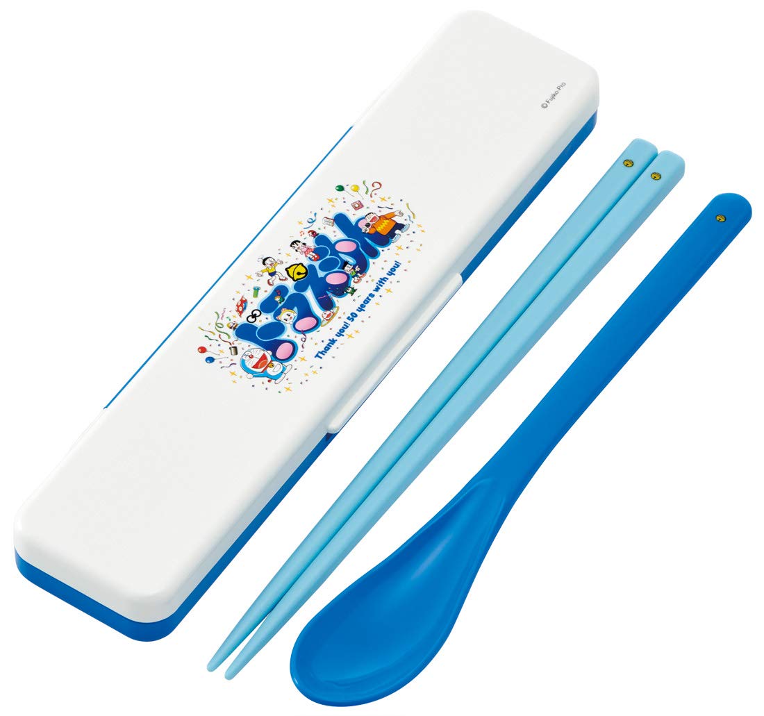 

Skater Combi Set Chopsticks Spoon Set Doraemon 50th Made in Japan 18cm CCS3SA