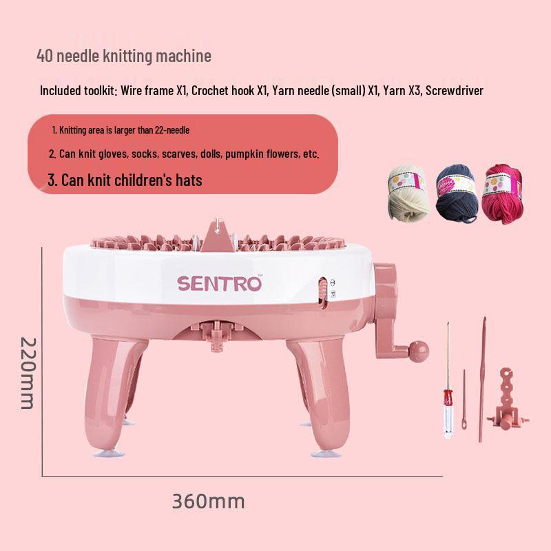 Hand-Cranked Kids Knitting Loom for Socks, Scarves, and Sweaters - Home & Kindergarten Toy
