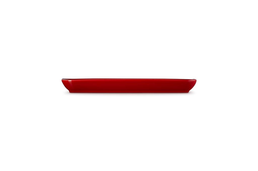 Le Creuset Léger Rectangular Plate, 25cm, Cherry Red, Heat and Cold Resistant, Microwave, Oven, and Dishwasher Safe, Ideal for Grilled Fish and
