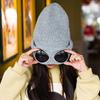 Bonnet en tricot pour hommes/femmes avec ornements lunettes Chapeau chaud à la mode