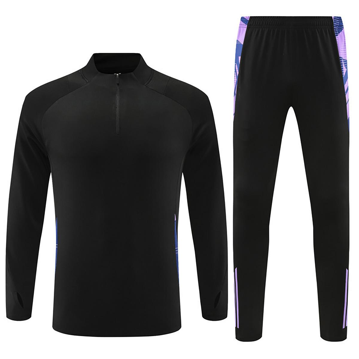 German Black Little Adi Version Semi-Zipper Training Uniform Football Uniform Jacket Supports Customization M чёрный