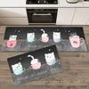 Cat Kitchen Corner  Long Floor Mat Absorbent Non-slip Vinyl Rug Quality Washable Bedroom Hallway Corner Bathroom Doormat Carpet