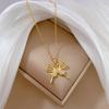 Titanium Steel Empty Butterfly Light Luxury Temperament Full Diamond Necklace Women'S Versatile Collarbone Chain Titanium Steel Chain