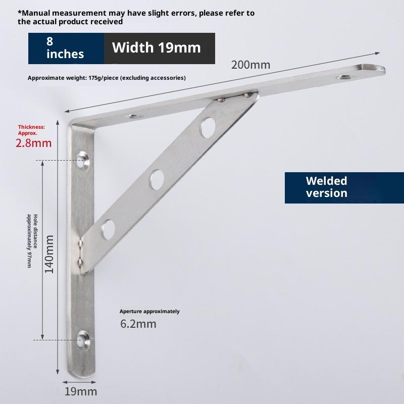 2Pcs Stainless Steel L Type Bracket Angle Bracket Heavy Duty For Wall Angle Bracket