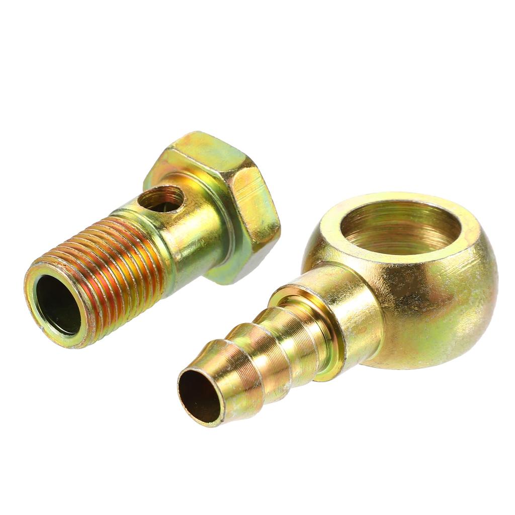 X AUTOHAUX Banjo Bolt Kit Banjo Bolt Hose Outlet Fitting Brake Line Fitting Adapter