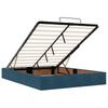 Ottoman Bed with Mattresses & LEDs Dark Blue 140x190 cm Velvet