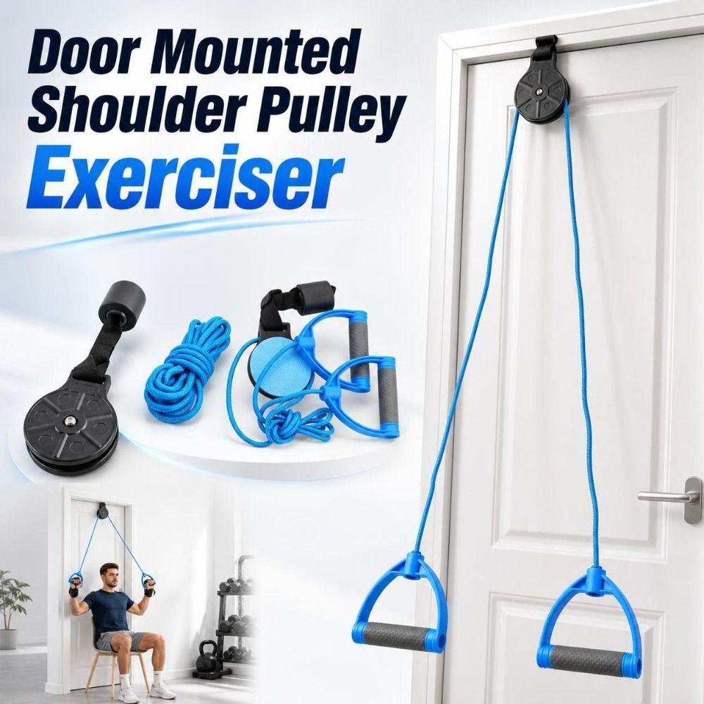 Adjustable Door Mounted Pulley Trainer Sturdy Upper Arm Pulley Kit Home Use