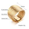 Anelli Statement da Donna per Festa Cocktail Regalo Gioielli, Eleganti Anelli Rotanti Intrecciati in Acciaio Inossidabile Larghi 15MM