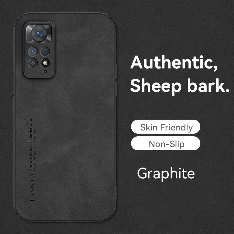 Sheepskin Leather Case For Xiaomi Redmi Note 12 12S 12C 11 11S 10 10A 10C 9 9A 9C 9T A1 Plus Note13Pro Luxury Matte Back Cover
