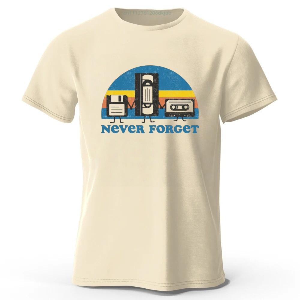 

Magnetic Tape Memory Carrier Retro Pure Cotton Short Sleeved Men Plus Size Loose Fashion Sports T-shirt L бежевый