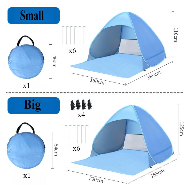 Outdoor Camping Tent, Automatic Quick-opening Folding Beach Tent, Sunshade, Sun Protection and Rain-proof Tent, Convenient Nice