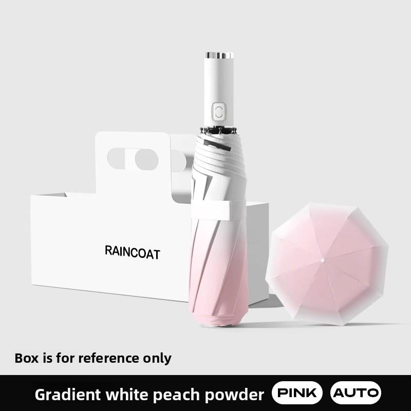 

Большой автоматический зонт с градиентом на 40 спиц для мужчин, солнце-дождь, двойного назначения, защита от УФ-лучей 1pcs белый