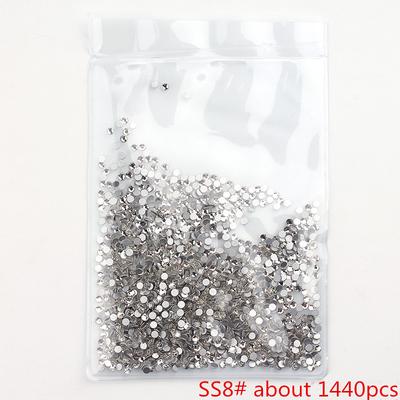 Clear Crystal 3D Nail Art dekoration Silver Flatback Glitter Strass dekoration för hantverk