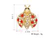 Vintage Fashionable Ladybug Shape Rhinestone Mosaic Breastpin Women Elegant Jewellery Refined Brooches