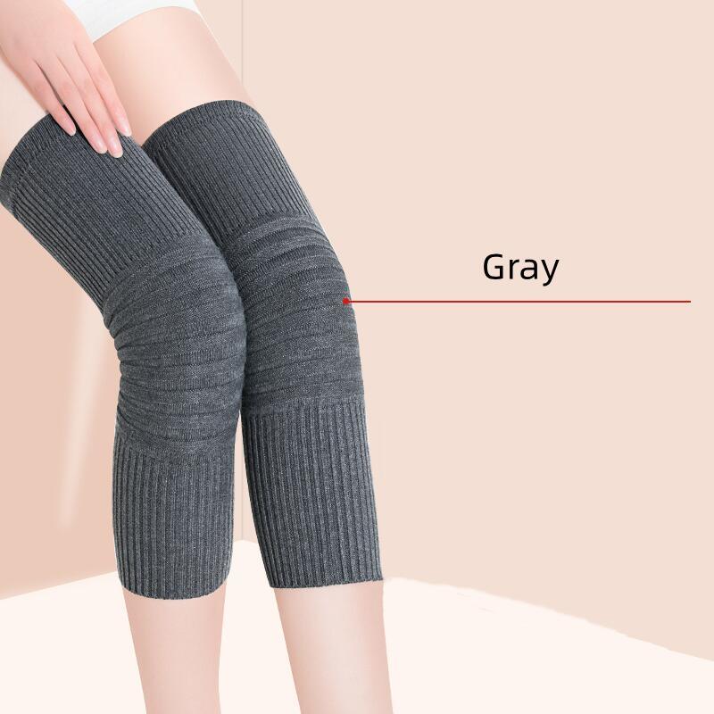 2Pcs Cashmere Knee Pads Men Women Stretchy Knit Knee Warmer Support Brace Compression Sleeves Cold Protective Gear