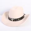 Popular European and American fashion OL style one-word cowboy hat men's and women's high-end top hat jazz hat felt hat