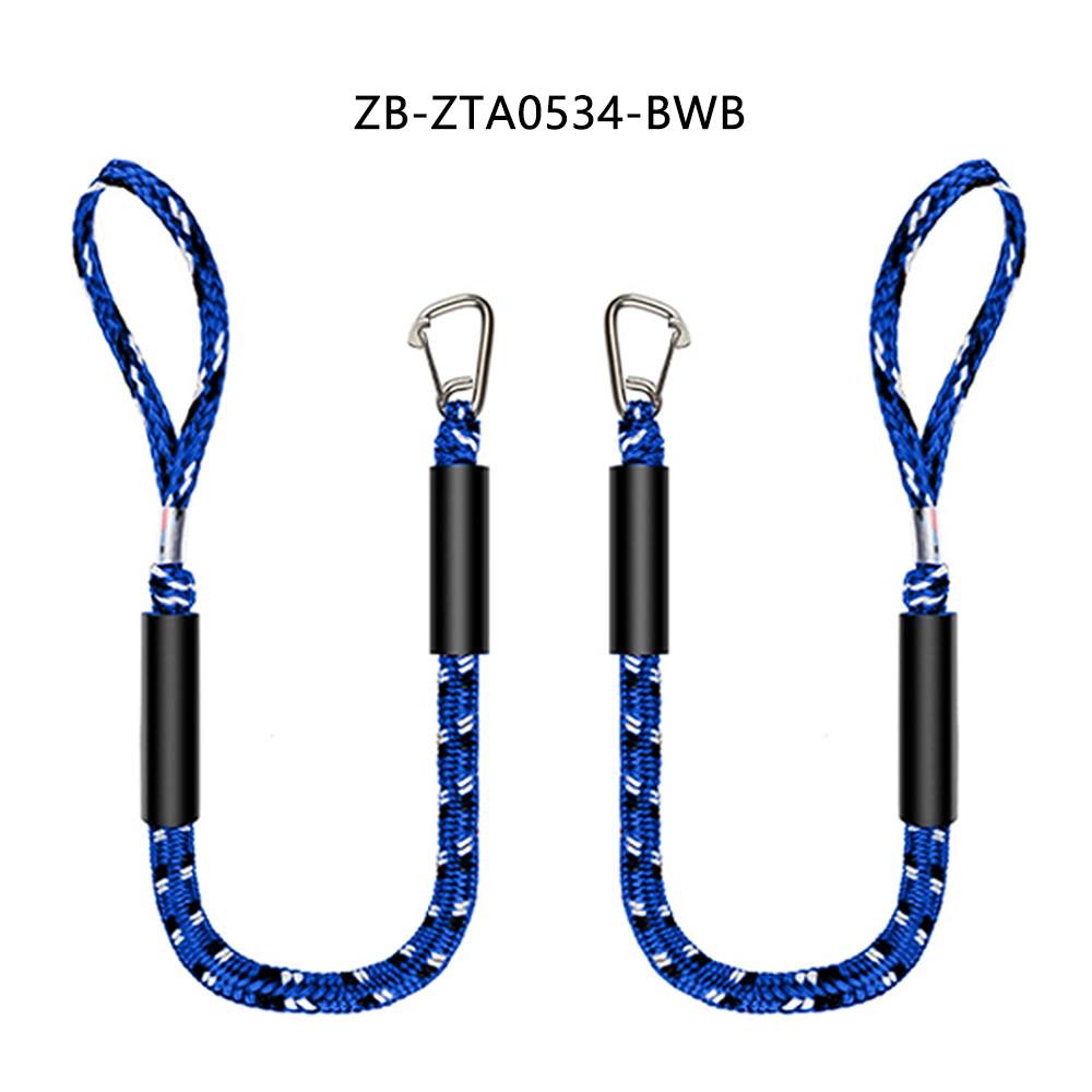 2pcs 4ft Bungee Dock Lines with Hook for Boat,Jet ski,Pontoon,Kayak,Watercraft