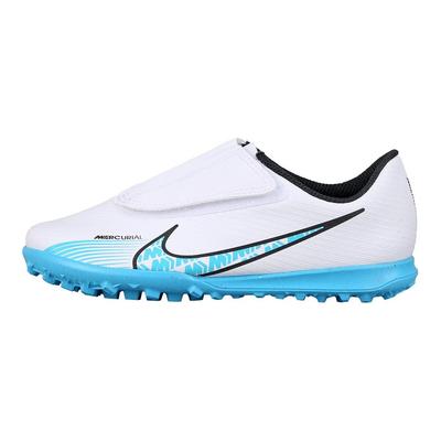 Mercurial Vapor 15 Jr. Club TF Kids Soccer Shoes with Round Toe and Velcro Closure Kids Sneaker Blue White DJ5966-146