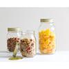 ADERIA Double-Cap Containers, 475ml, Set of 6, Made In Japan, Glass Storage Containers, Canisters, Airtight Containers for Condiments, Coffee Beans, D