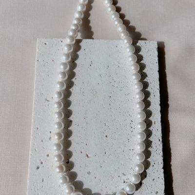 KIETIMOOR Glanz Pearl Necklace 8mm Silver Pearl Necklace (Silver925)