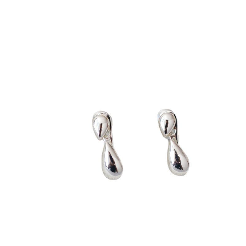 Korean-Style Gold-Plated Teardrop Earrings with 925 Silver Needle