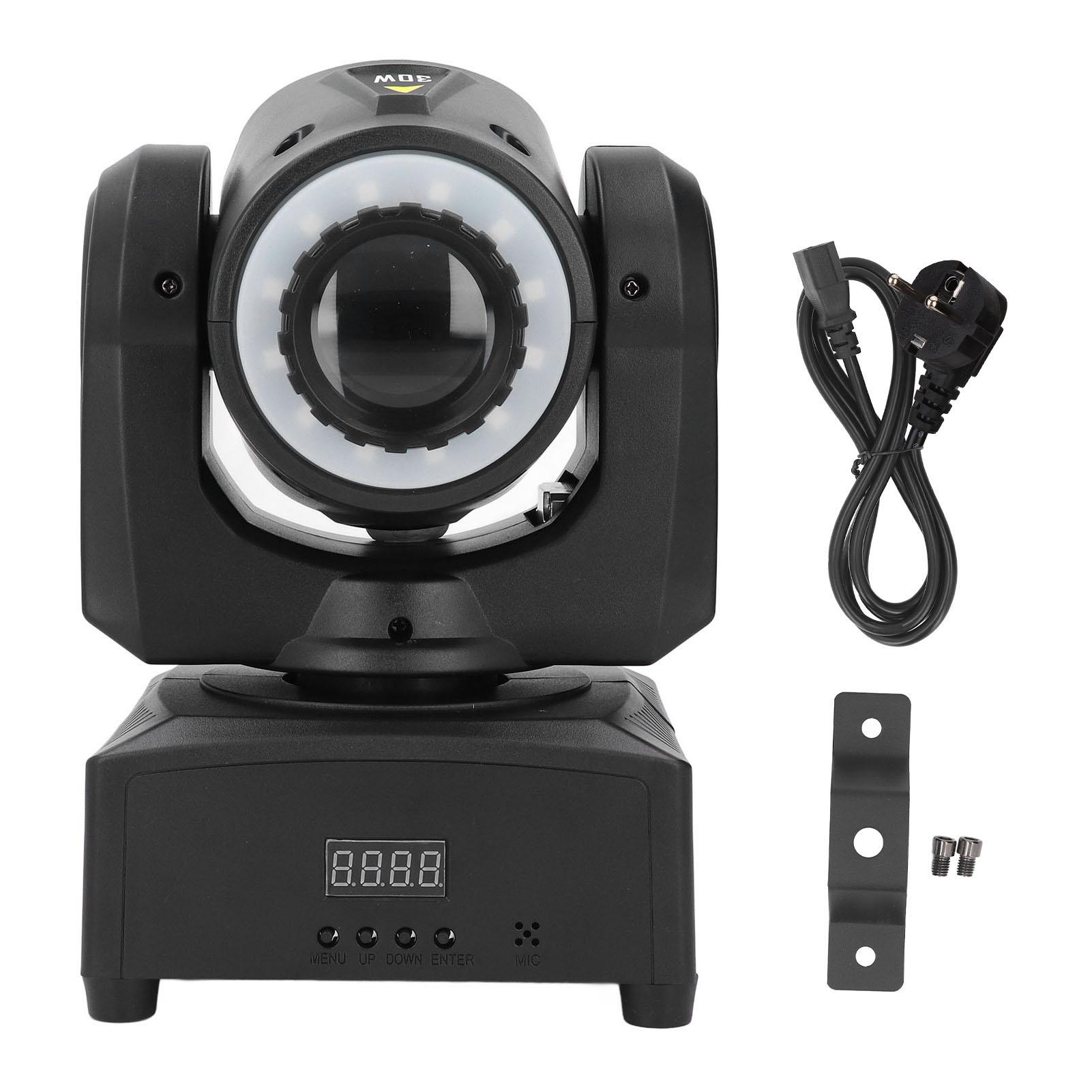 

Светодиодный вращающийся прожектор Spot Beam 30 Вт 8 гобо 8 цветов 9 11 каналов Свадебный DJ вечеринка освещение сцены Sp EU Plug