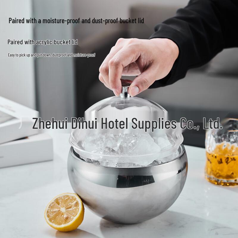 ZISIZ 1.0L Spherical Commercial Ice Bucket