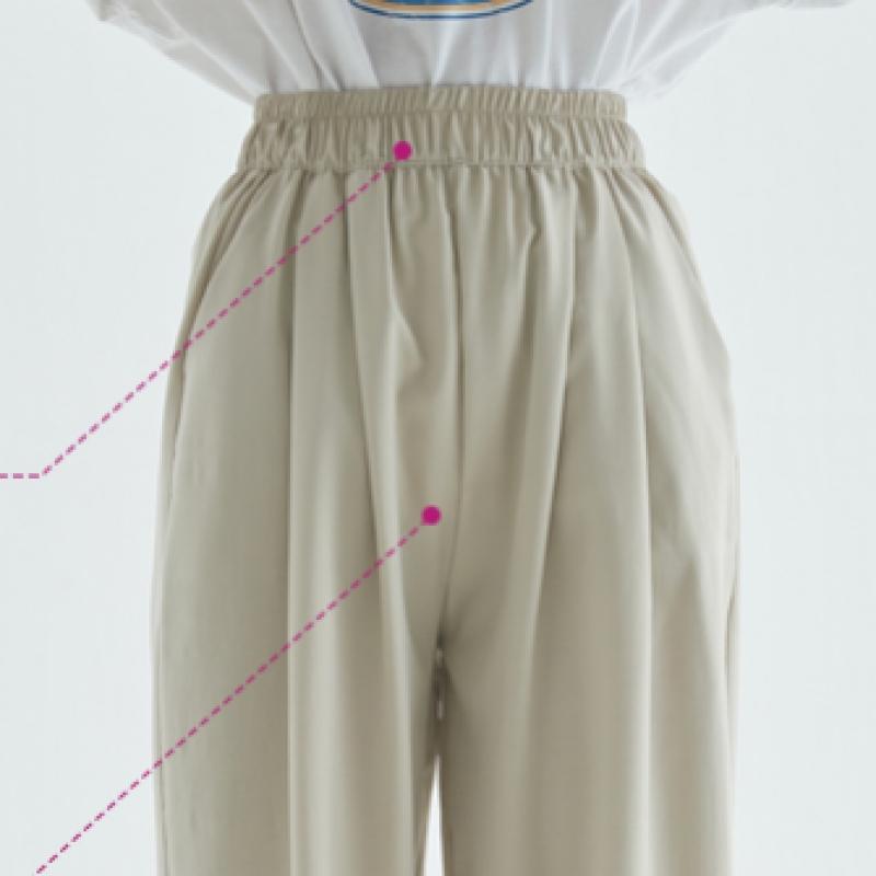 Baiyu Women Summer Satin Semi Wide Pants 3 Set Pwww