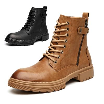 Brand Leather Men Ankle Boots Outdoor Fall Winter Mens Casual Shoes Designer Luxury Male Warm Work Boots Classic Handmade Boots