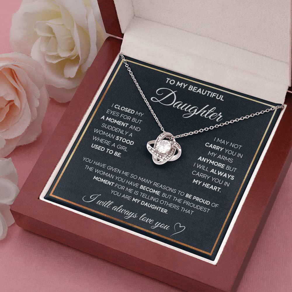 Stainless Steel Diamond Four-Leaf Clover Necklace, Non-Fading, Stylish Gift for Daughter