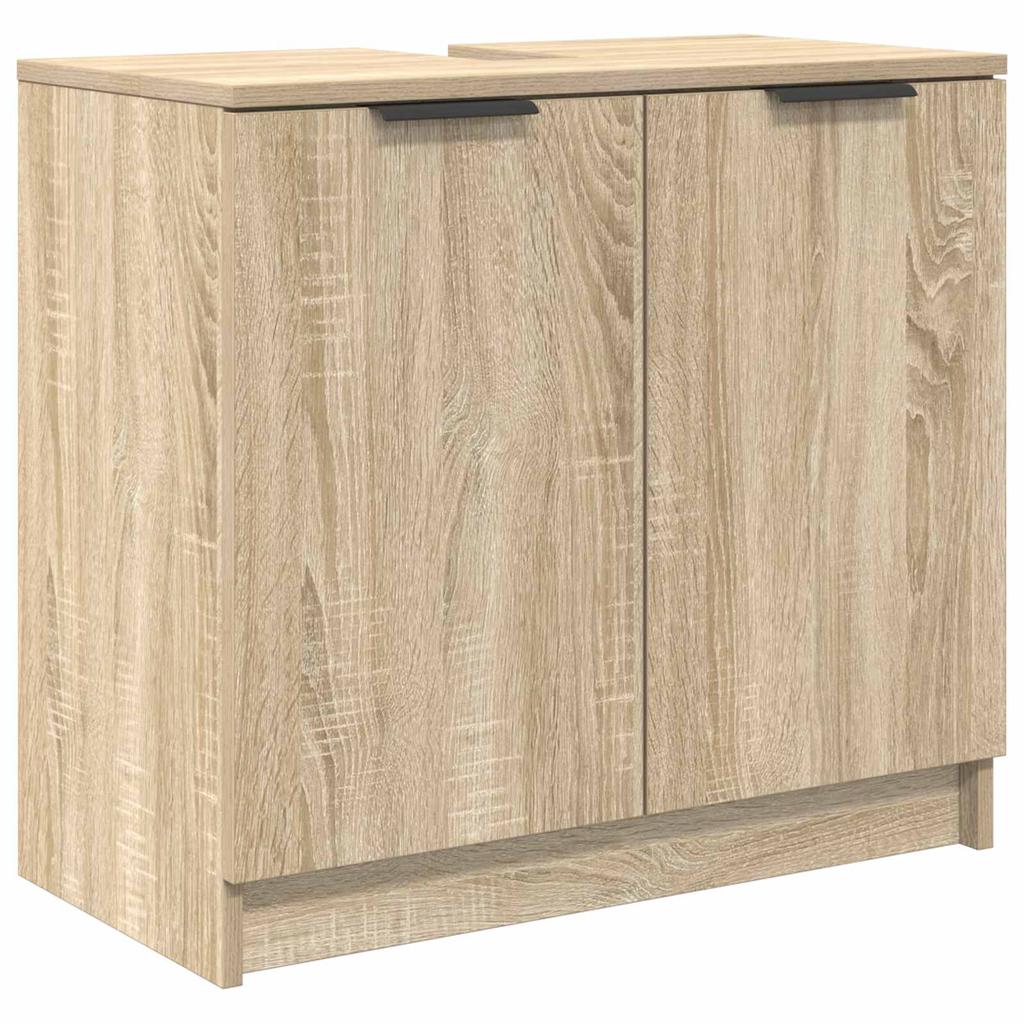 Bathroom Cabinet with Storage Sonoma Oak Finish 64.5 x 33.5 x 59 cm