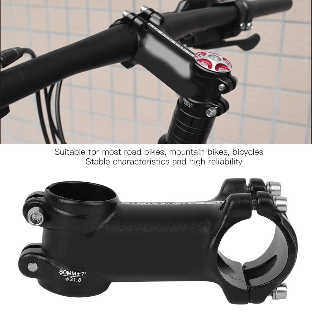 High Strength Black Aluminium Alloy Simple Generous Safer Riding Road Bike Stem Mountain Bicycle Cycling