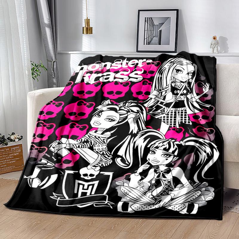 1pc Blanket Monster High1 Print Design, Lightweight Blanket for Sofa, Bed- Soft &Warm, Gift for All Seasons Like Christmas, Halloween