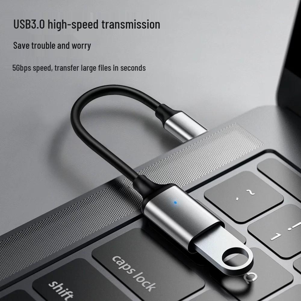 USB-C To USB 3.0 Female Adapter Cable for Phones, Tablets, Laptops, Keyboards, Mice, and OTG Devices.