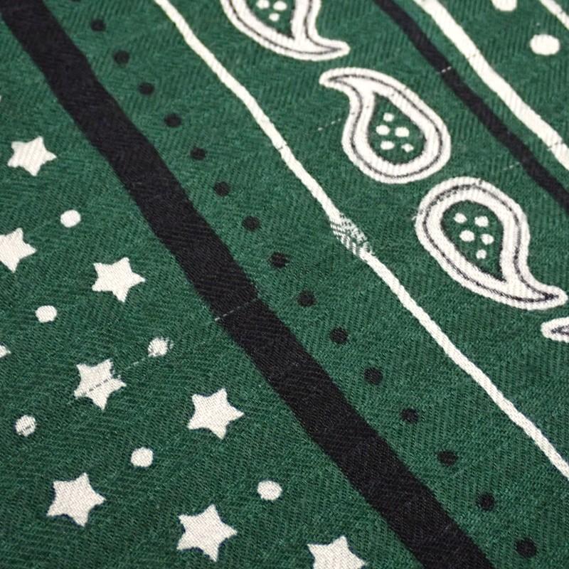 HERMES   scarf green cashmere/silk Women