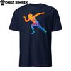 Abstract Colorful Silhouette Running Woman Short Distance Sprinter T-Shirt Tee