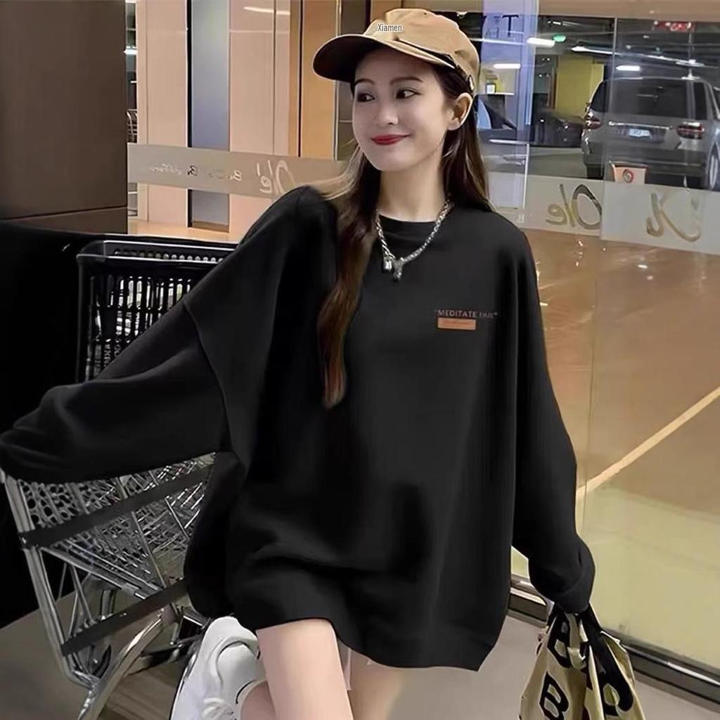 Chic European American Style 2025 Autumn/Winter Letter Print Hoodie for Women